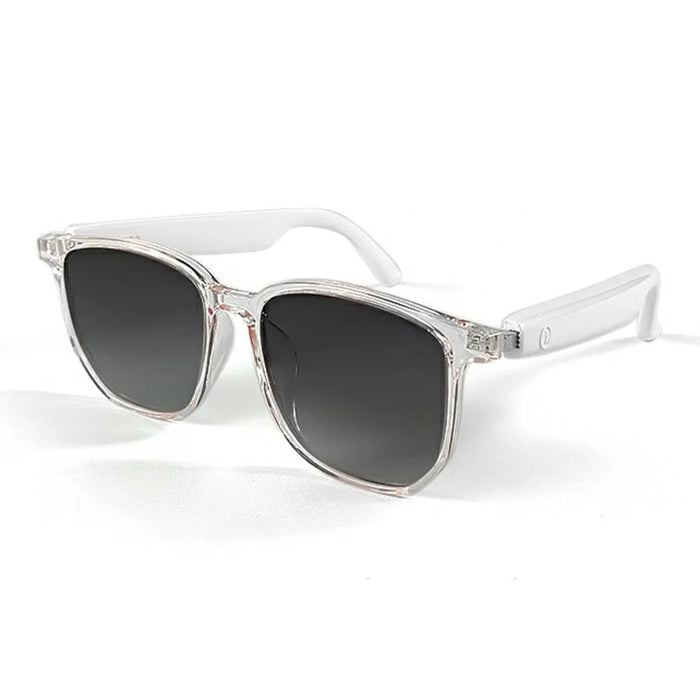 GS03 AI Translation Bluetooth-compatible Glasses Transparent Frame Smart Eyewear for Music Calls - Polarized Gradient Grey - 1