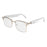 GS13 Photochromic Lens Smart Eyewear AI Translation Wireless Headset Bluetooth-compatible Glasses - Gold+White Frame - 1