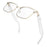 GS13 Photochromic Lens Smart Eyewear AI Translation Wireless Headset Bluetooth-compatible Glasses - Gold+White Frame - 2