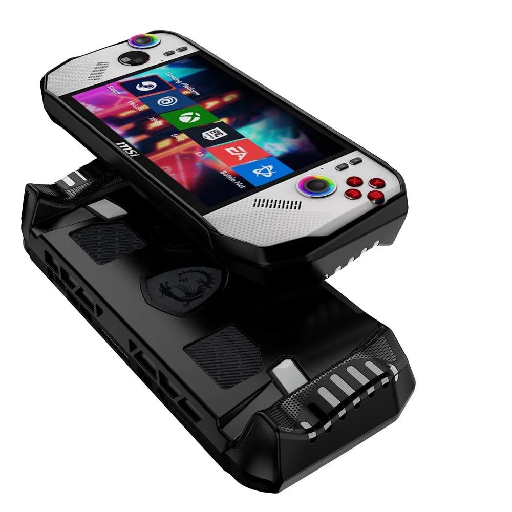 For MSI Claw A8 BZ2EM with Ryzen Z2 Extreme Gaming Console TPU Protective Case with Kickstand - Black - 2