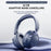 EL-GT6 ANC Noise Cancelling Low Latency Gaming Headset HiFi Sound Over Ear Bluetooth-compatible Headphones - Blue - 5