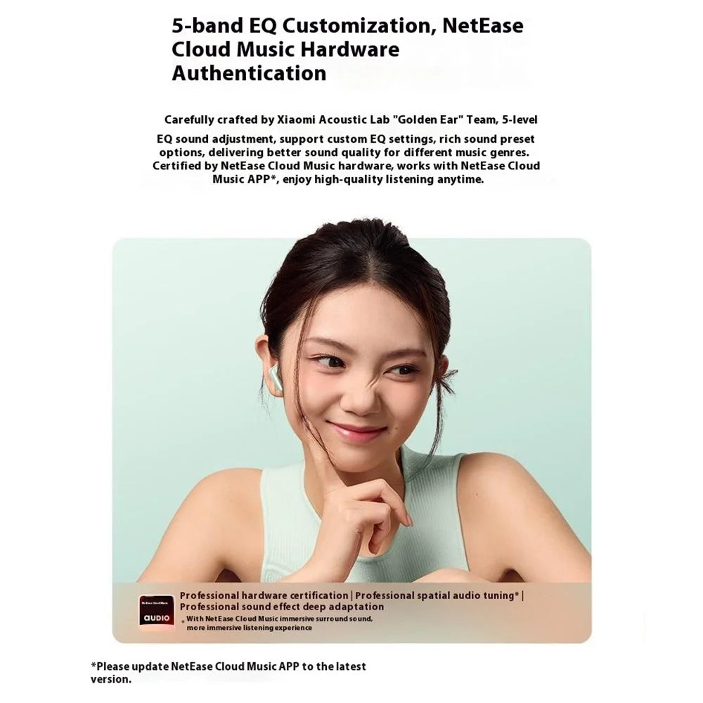 XIAOMI Redmi Buds 7S Bluetooth-compatible Earbuds Semi In Ear Active Noise Cancelling Earphones (Chinese Version) - Cyan - 5