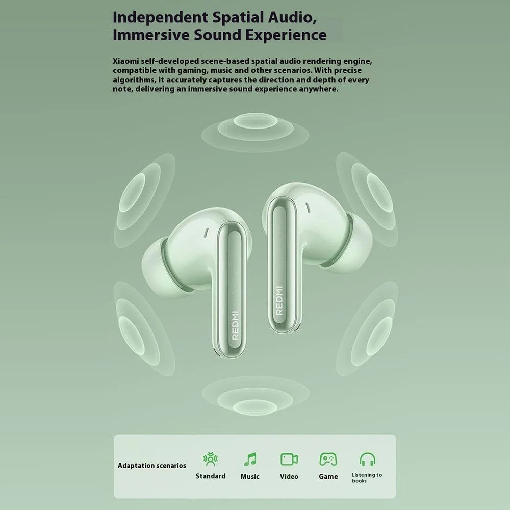 XIAOMI Redmi Buds 6 Pro In Ear Headphones Noise Cancellation TWS Bluetooth-compatible Earbuds (Chinese Version) - Green - 6