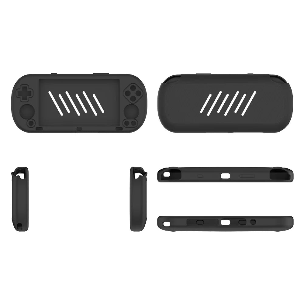 For Trimui Smart Pro Handheld Game Console Silicone Case Shockproof Protective Cover - C27 Black - 1