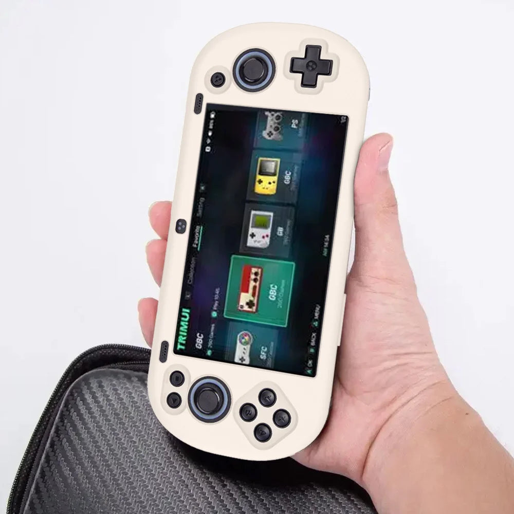 For Trimui Smart Pro Handheld Game Console Silicone Case Shockproof Protective Cover - C27 Black - 3