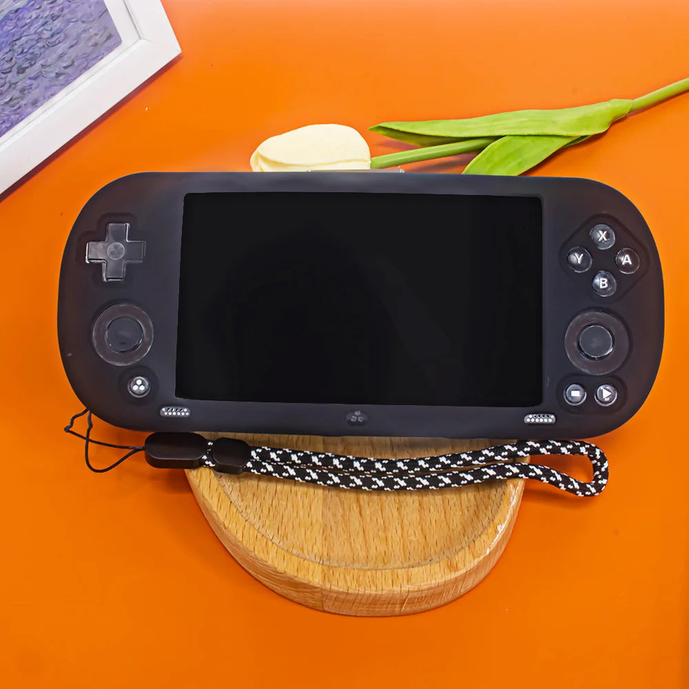 For Trimui Smart Pro Handheld Game Console Silicone Case Shockproof Protective Cover - C27 Black - 5