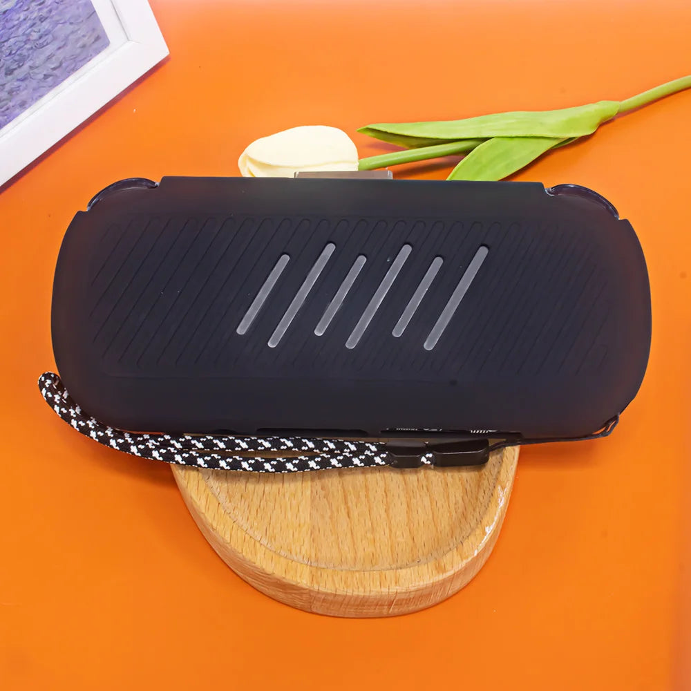 For Trimui Smart Pro Handheld Game Console Silicone Case Shockproof Protective Cover - C27 Black - 6