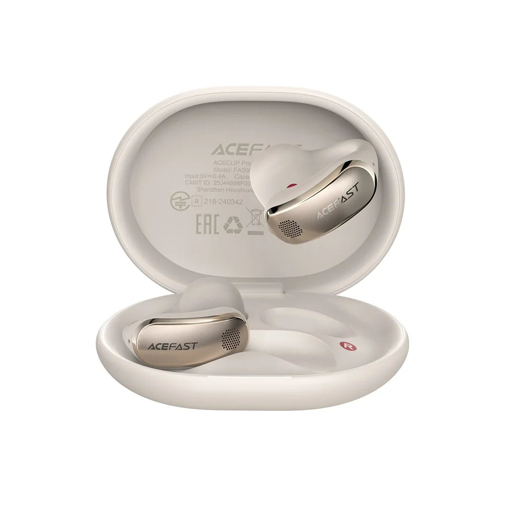 ACEFAST FA006 ACECLIP Pro Open Ear Wireless Earphones Dual Mic Noise Reduction Bluetooth-compatible Earbuds - Light Gold - 4