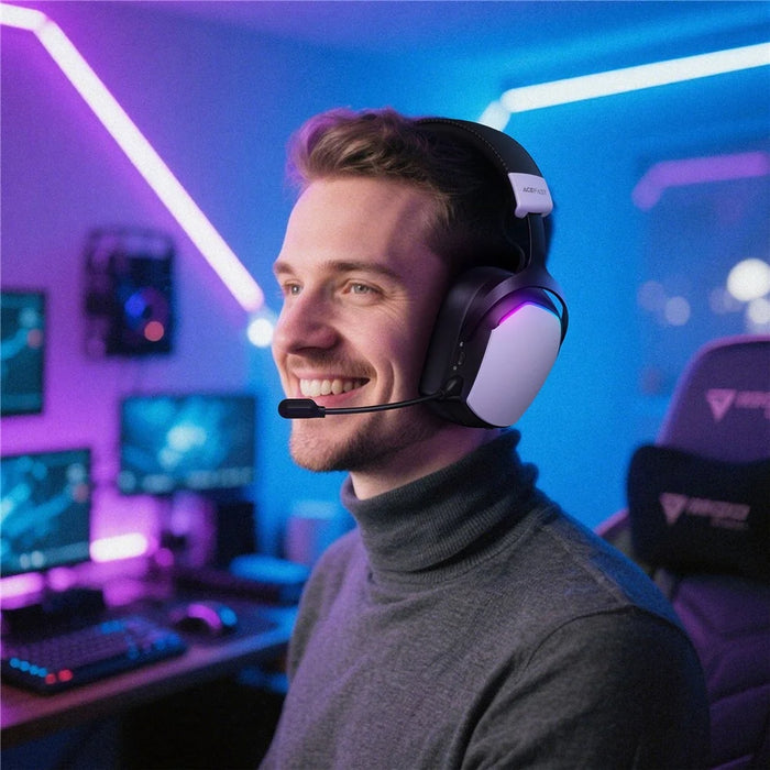 ACEFAST H11 Low Latency Gaming Headset Bluetooth-compatible Wireless Over Ear Headphones with Detachable Mic - 7