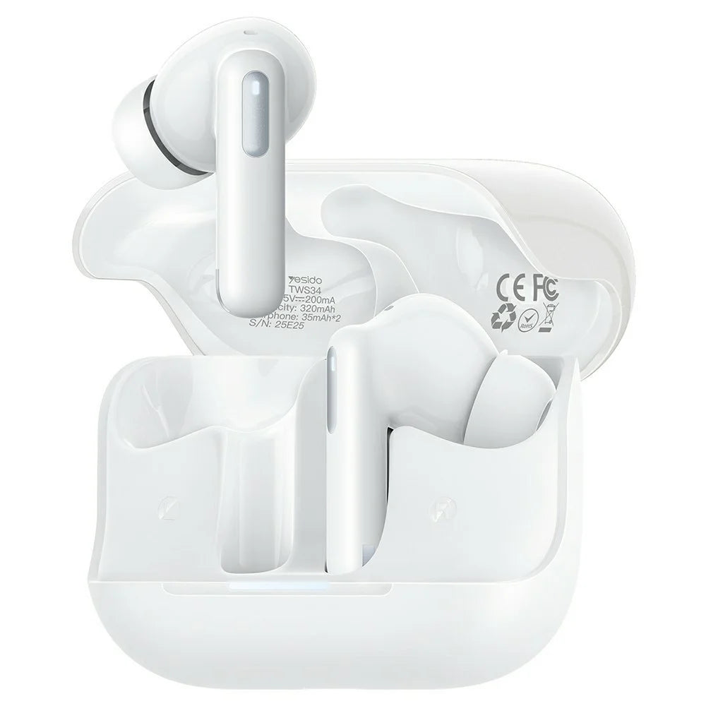 YESIDO TWS34 Bluetooth-compatible Earbuds Dual Mic ANC + ENC Noise Cancelling Touch Control Wireless Earphones - 1