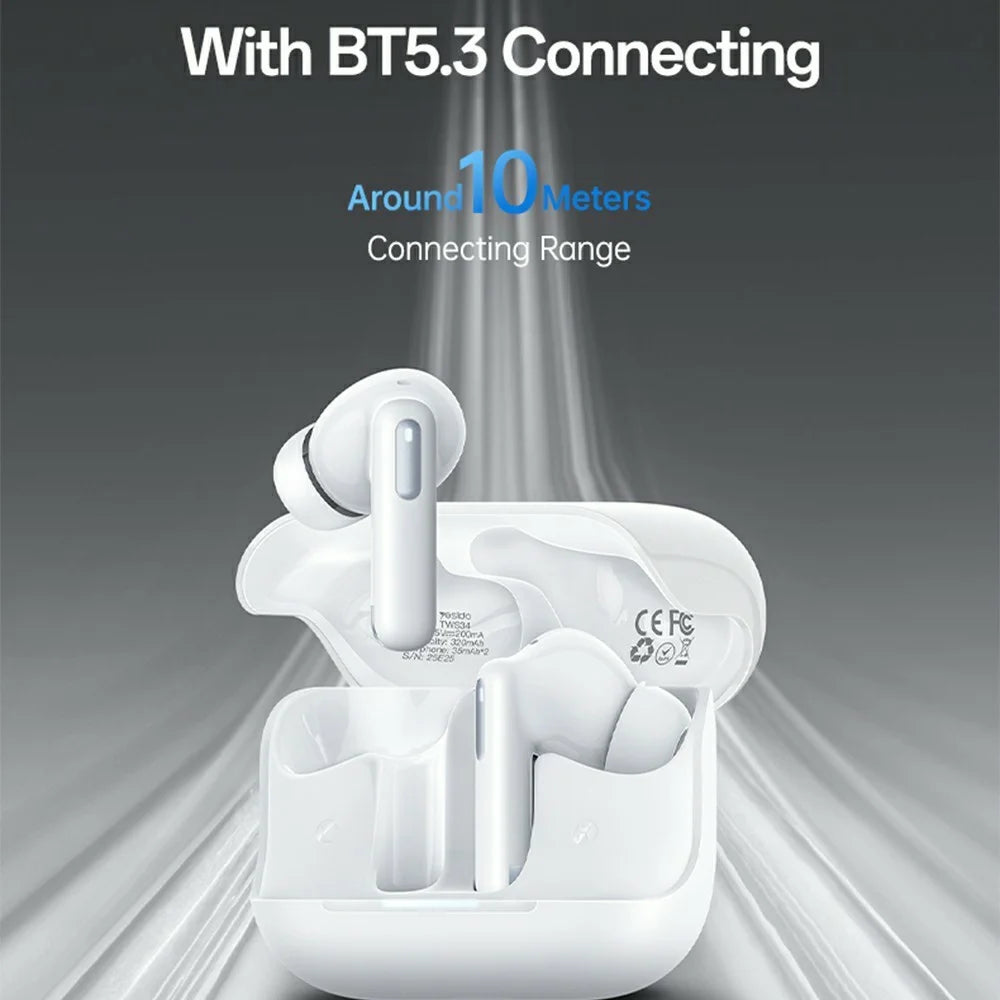 YESIDO TWS34 Bluetooth-compatible Earbuds Dual Mic ANC + ENC Noise Cancelling Touch Control Wireless Earphones - 6
