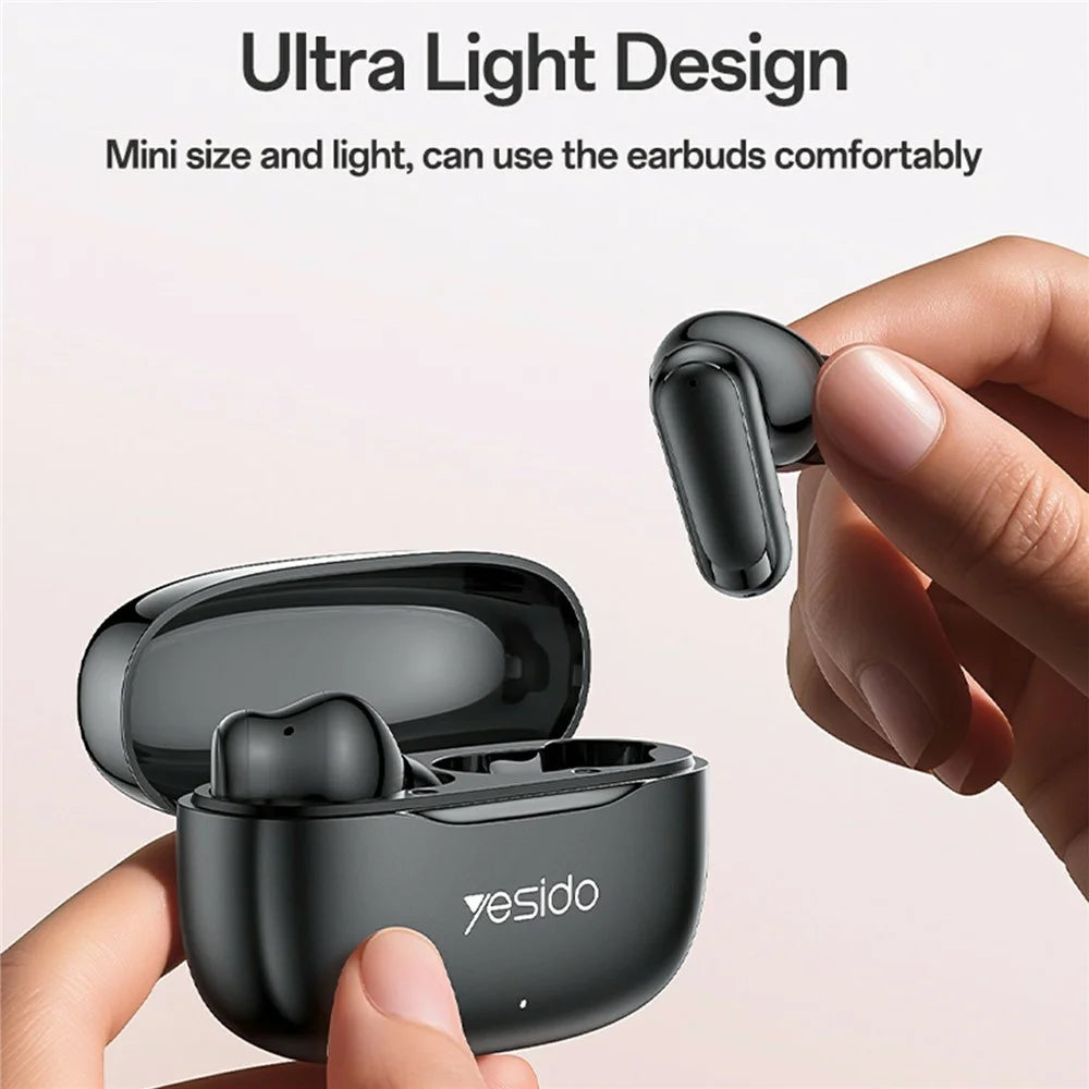 YESIDO TWS38 In Ear Bluetooth-compatible 5.4 Earbuds True Wireless Stereo Touch Control Earphones - Black - 2