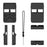 Silicone Protective Case for ANBERNIC R36S Game Console Dustproof Soft Shell Cover with Lanyard - C44 Black - 1