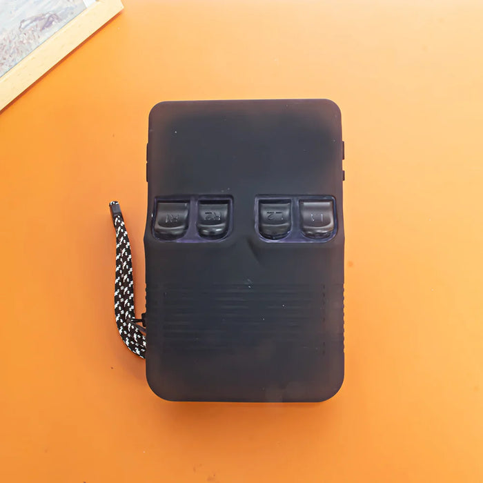 Silicone Protective Case for ANBERNIC R36S Game Console Dustproof Soft Shell Cover with Lanyard - C44 Black - 5