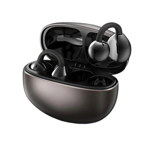 J07 Ear Clip TWS Wireless Bluetooth-compatible Earbuds Sport Headphones with Metal Charging Case - Tarnish - 1