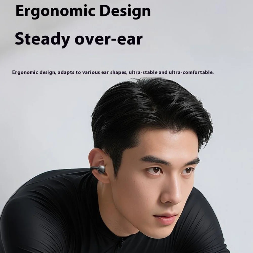 J07 Ear Clip TWS Wireless Bluetooth-compatible Earbuds Sport Headphones with Metal Charging Case - Tarnish - 6