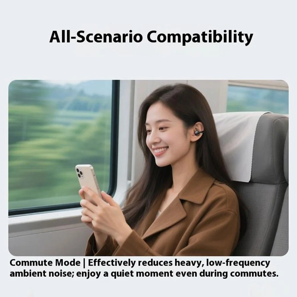 J07 Ear Clip TWS Wireless Bluetooth-compatible Earbuds Sport Headphones with Metal Charging Case - Tarnish - 7