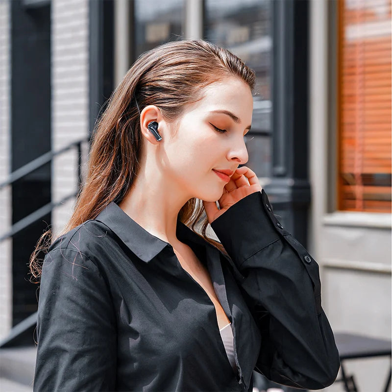 DUDAO U8 Semi In Ear Headphones Bluetooth-Compatible 5.3 Wireless Sports Earbuds Long Battery HiFi Sound - Black - 7