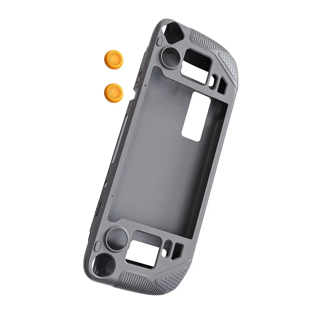 SYNTECH For Steam Deck OLED / LCD Console Silicone Protective Case All-Round Protection Cover with Thumb Grips - Grey - 2