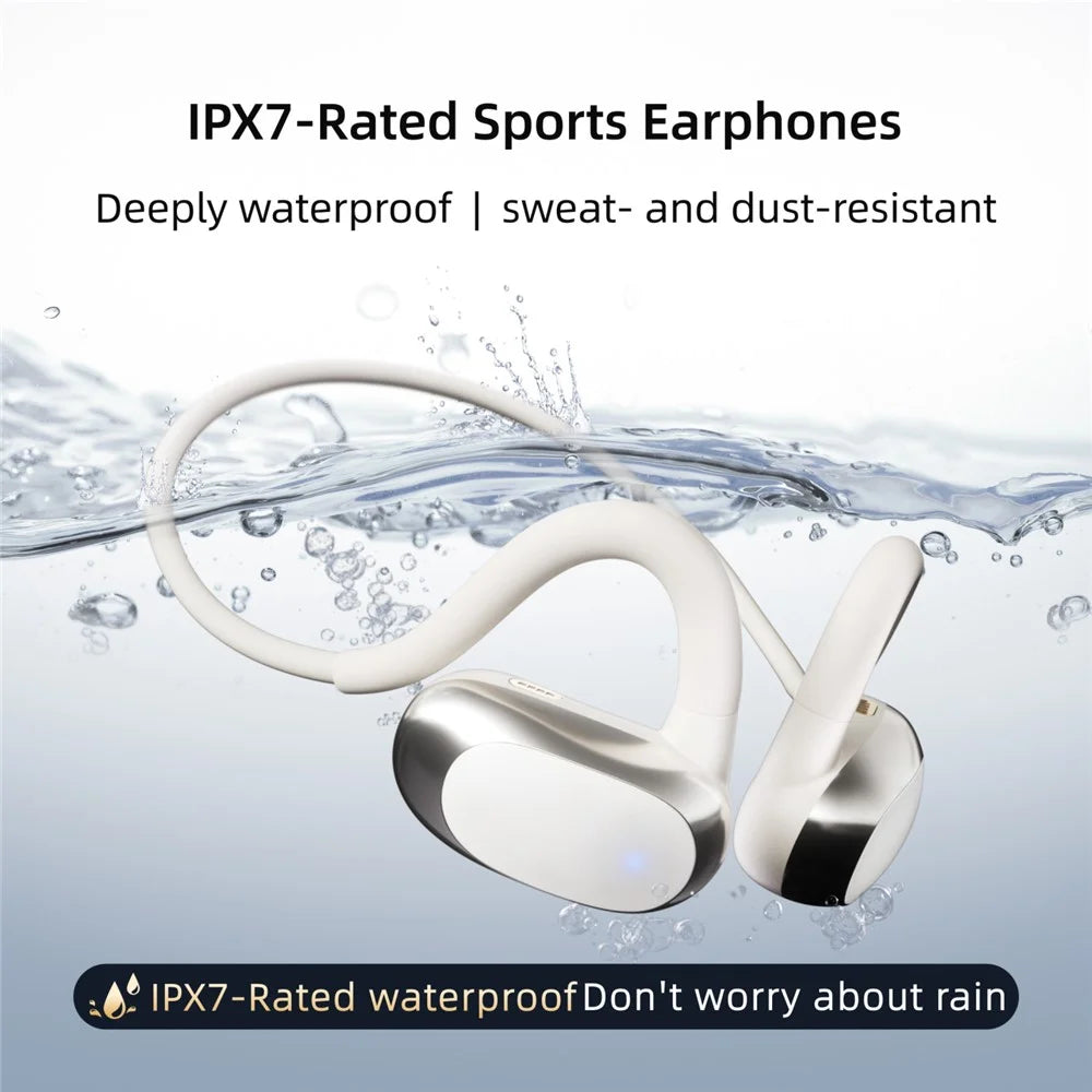 F25-B Open-Ear Air Conduction Headset Wireless Headphones IPX7 Waterproof Sports Earphones for Outdoor / Fitness - Black - 4