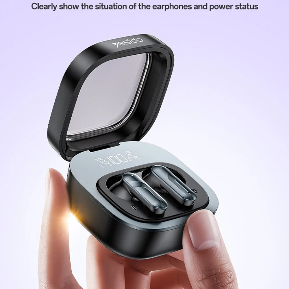 YESIDO TWS36 Wireless Bluetooth-compatible Earbuds Low Latency TWS Earbuds Semi In Ear Headphones - 2