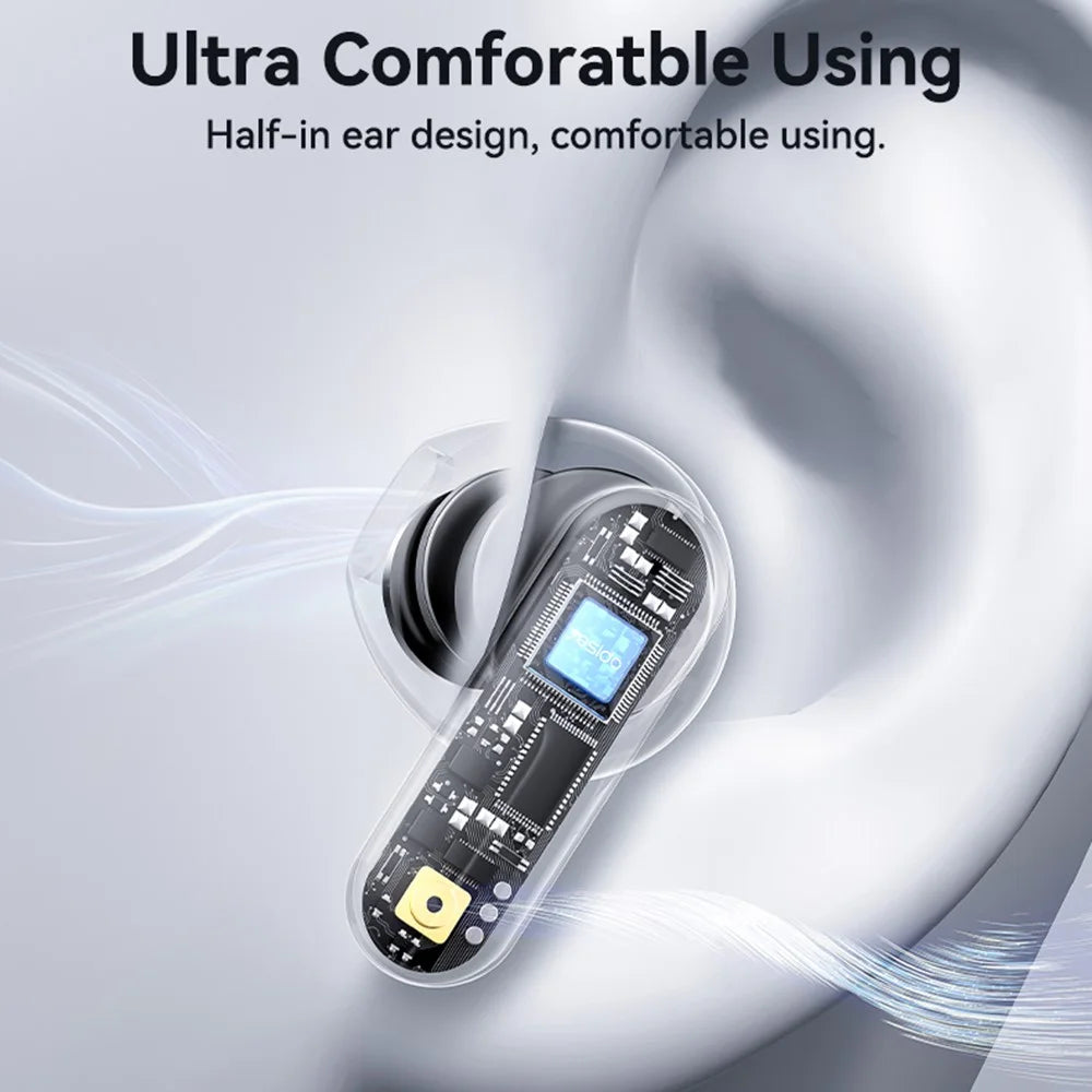 YESIDO TWS36 Wireless Bluetooth-compatible Earbuds Low Latency TWS Earbuds Semi In Ear Headphones - 5