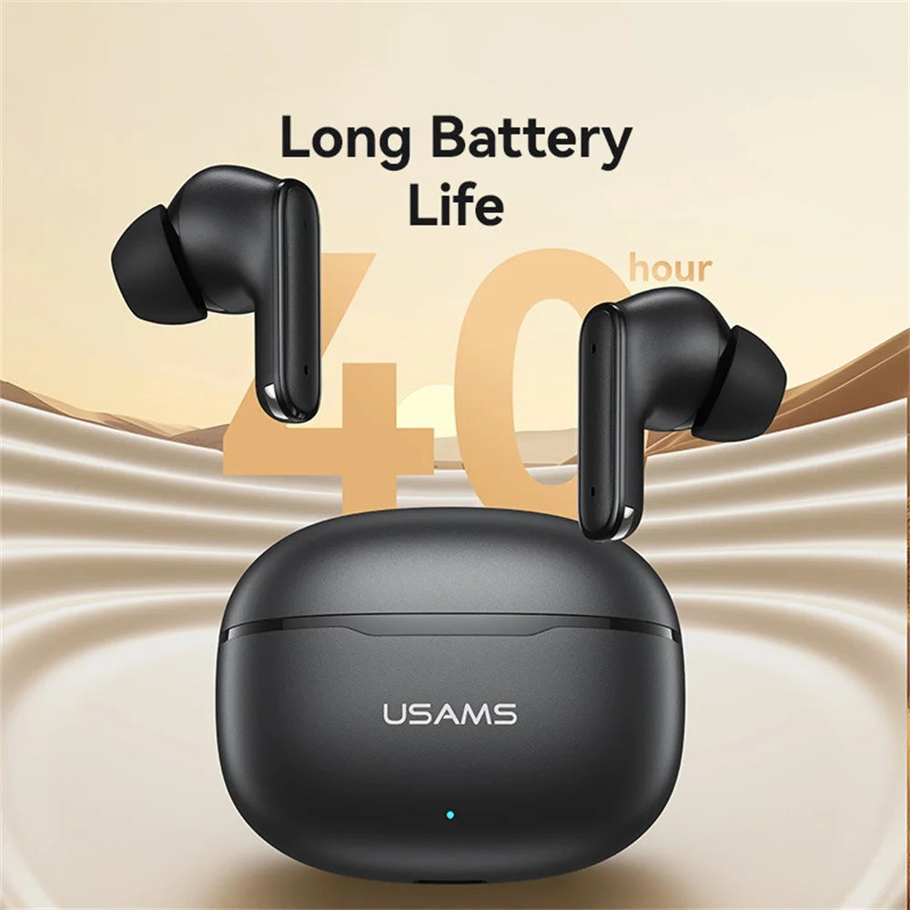 USAMS Echo E05 In-Ear Wireless Earphones Stable 13mm Dynamic Driver Headphones - Black - 4