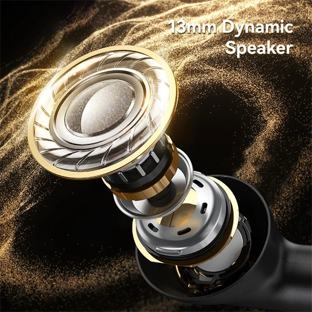 USAMS Echo E05 In-Ear Wireless Earphones Stable 13mm Dynamic Driver Headphones - Black - 6