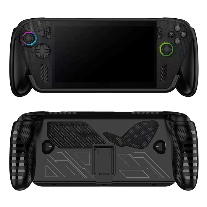 For Asus ROG Xbox Ally X (2025) / Ally (2025) Handheld TPU Case Game Console Protective Cover with Stand - Black - 1