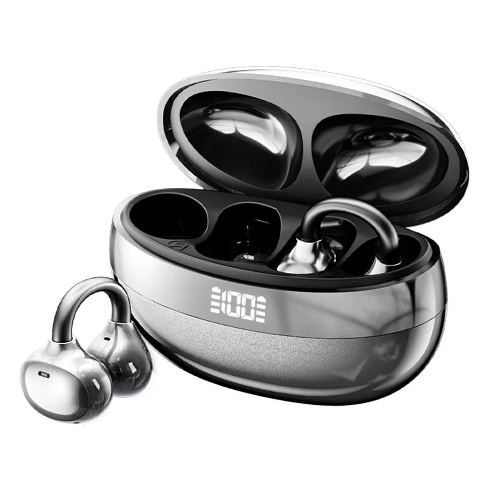 YU7 ENC Noise Reduction Wireless Headphones Clip On Sports Bluetooth-compatible Earphones - Black - 1
