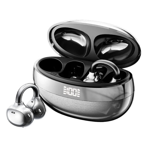YU7 ENC Noise Reduction Wireless Headphones Clip On Sports Bluetooth-compatible Earphones - Black - 1