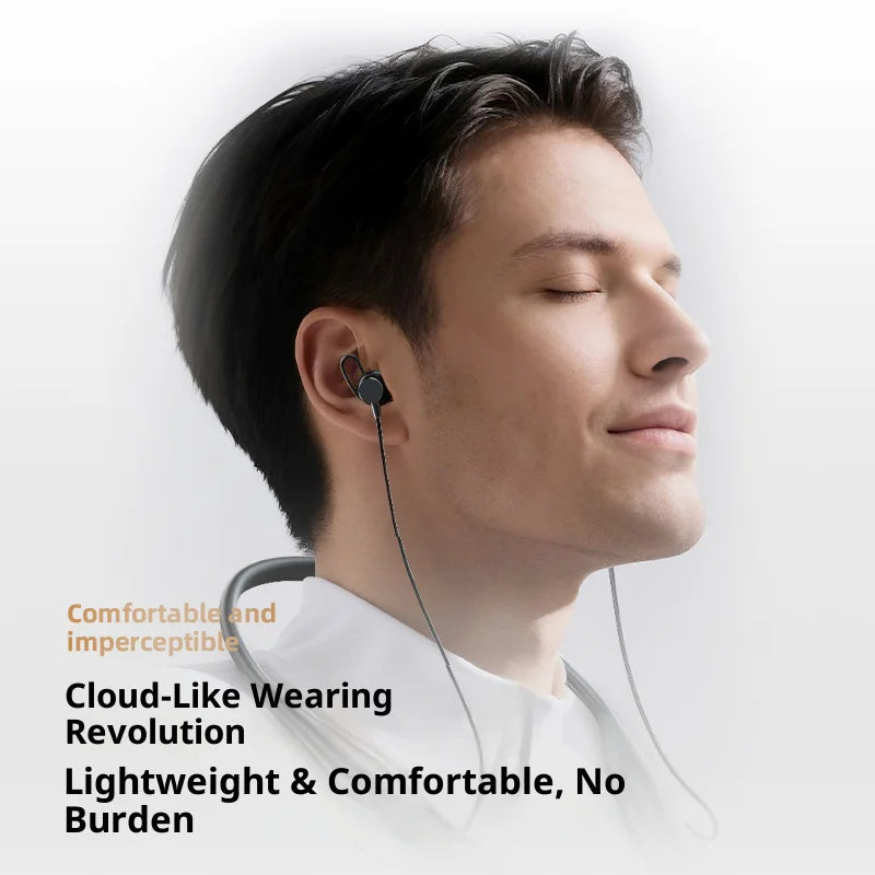 M911 Neckband Bluetooth-compatible Headphones Stereo Sound ENC Noise Cancelling 160H Playtime Wireless Earbuds for Sports / Running - Black - 6