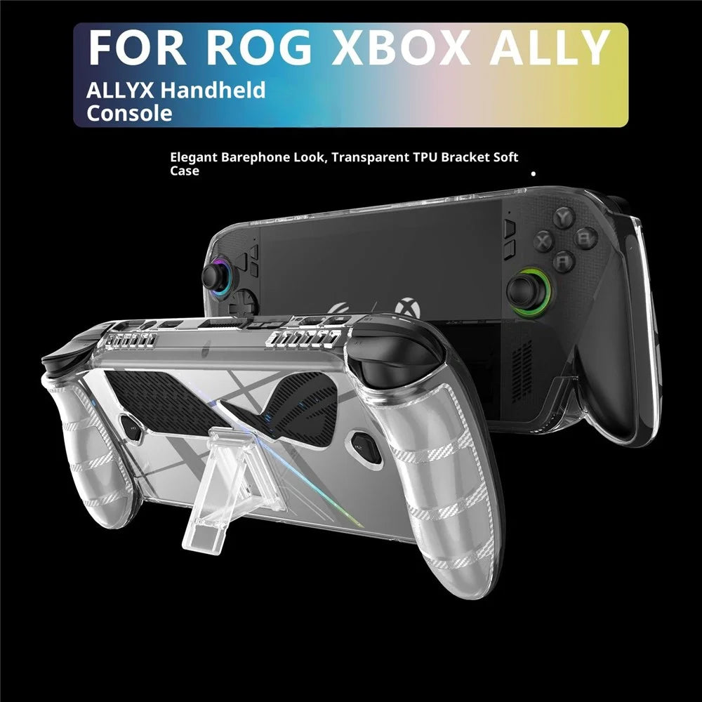 For Asus ROG Xbox Ally (2025) / Xbox Ally X (2025) Game Controller Clear Cover TPU Protective Case with Stand - 2
