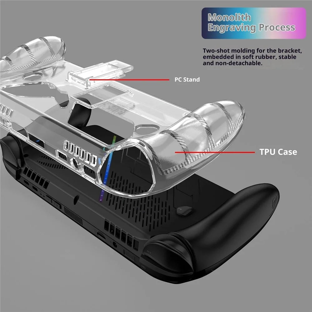 For Asus ROG Xbox Ally (2025) / Xbox Ally X (2025) Game Controller Clear Cover TPU Protective Case with Stand - 6