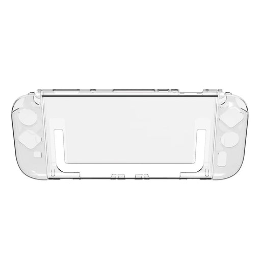 DOBE TNS-51111 For Nintendo Switch OLED Game Controller Crystal Clear Case TPU + PC Cover with Kickstand - 1