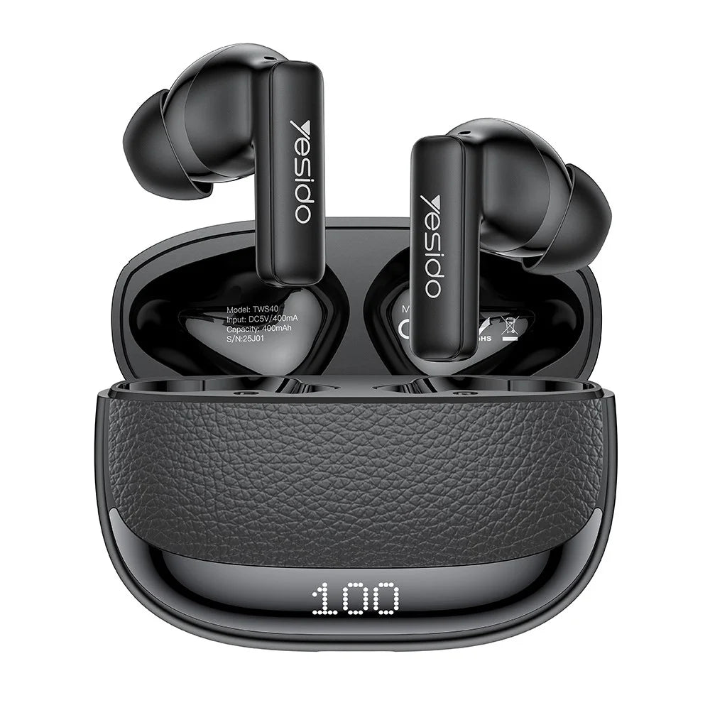 YESIDO TWS40 Bluetooth-Compatible Headphones ANC+ENC Noise Cancellation Wireless Earbuds NTC Temperature Control - 1