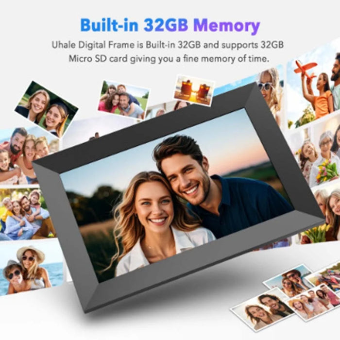 10.1 inch HD Touchscreen WiFi Digital Picture Frame Cloud Album Wireless Remote Photo  /  Video Transfer  Auto Rotate - Black  /  EU Plug - 7