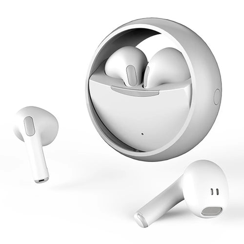 M16 PRO Wireless Sports Earbuds with Rotating Charging Case HiFi Sound Semi In Ear Gaming Headphones - White - 1