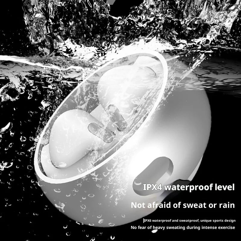 M16 PRO Wireless Sports Earbuds with Rotating Charging Case HiFi Sound Semi In Ear Gaming Headphones - White - 6