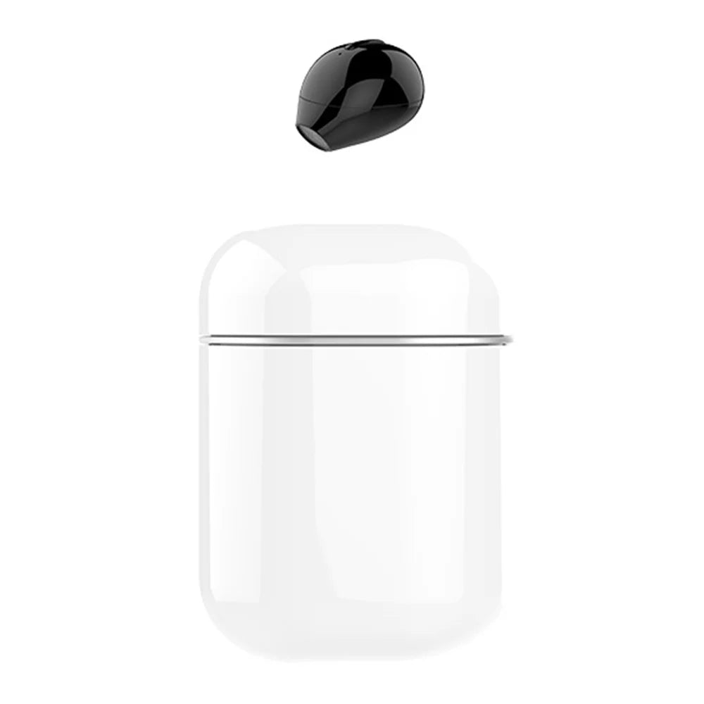 X20 Mini Earbud IPX5 Waterproof Single Ear Hidden Handsfree Bluetooth-compatible Headphone with Charging Case - Black - 1