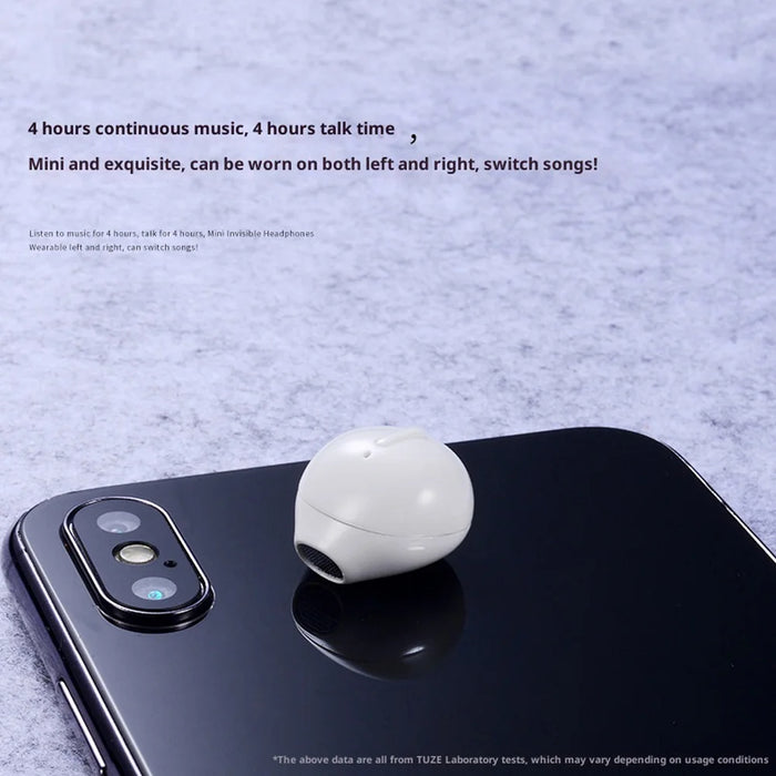 X20 Mini Earbud IPX5 Waterproof Single Ear Hidden Handsfree Bluetooth-compatible Headphone with Charging Case - Black - 6