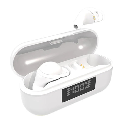 X999 Bluetooth-compatible Earbuds In-Ear Wireless Headphones Noise Cancelling Mini Sports Earphones - White - 1