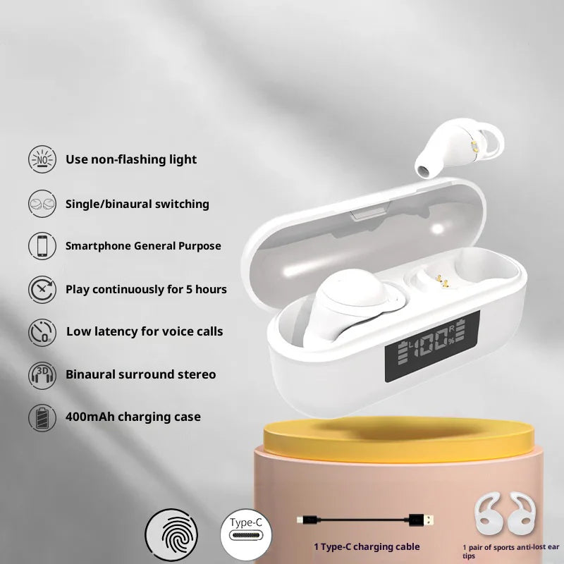 X999 Bluetooth-compatible Earbuds In-Ear Wireless Headphones Noise Cancelling Mini Sports Earphones - White - 2