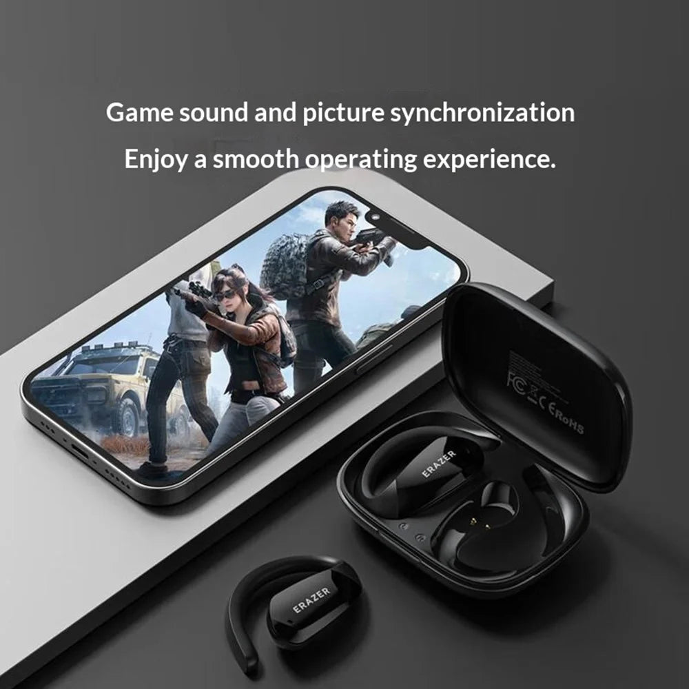 LENOVO ERAZER XF30 360° Sound Ear Hook Wireless Earbuds Open-Ear Bluetooth-Compatible Earphones Low Latency for Gaming Streaming - Black - 4