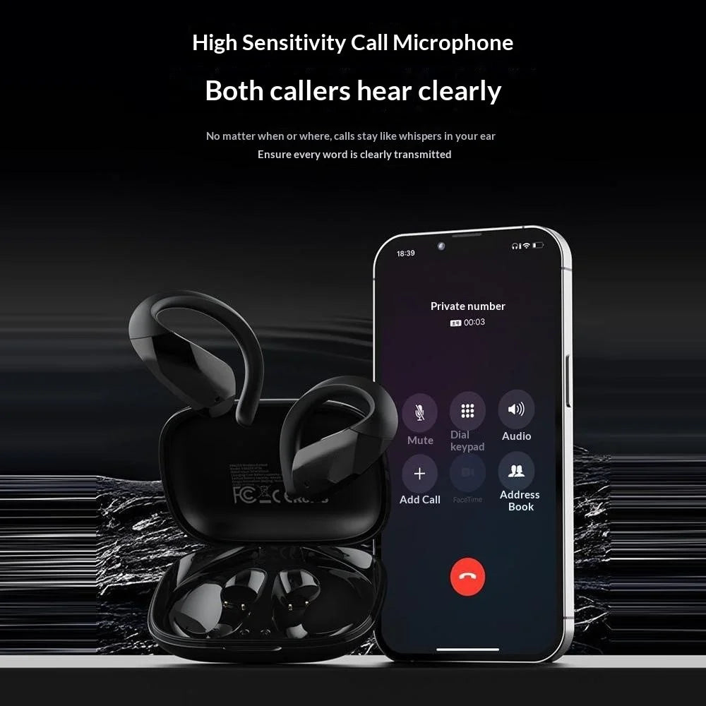 LENOVO ERAZER XF30 360° Sound Ear Hook Wireless Earbuds Open-Ear Bluetooth-Compatible Earphones Low Latency for Gaming Streaming - Black - 6