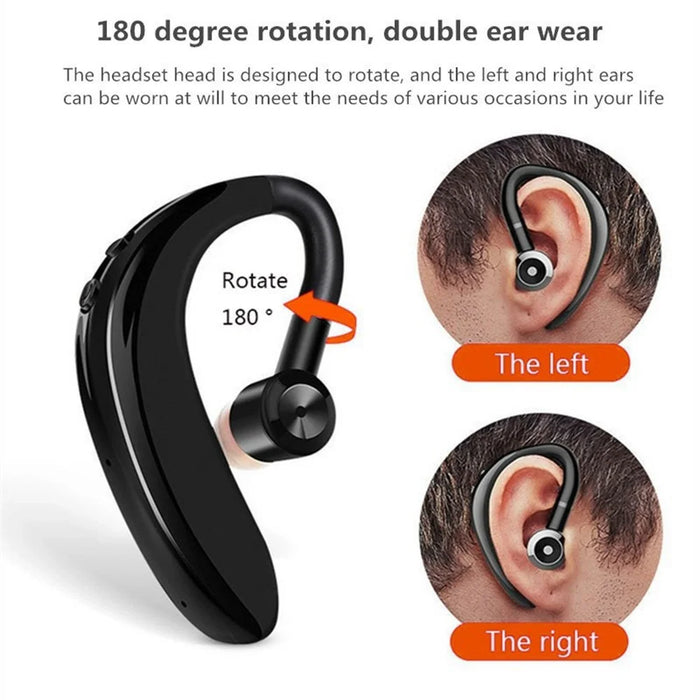 10m Bluetooth-Compatible Rotating Earhook Headphone 180° Rotatable Wireless Sports Earbud - 5