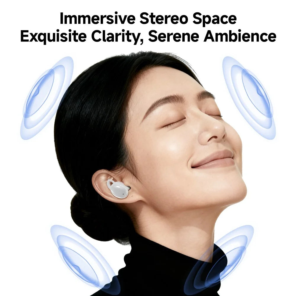 CCA Sleep Smart ANC Noise Cancelling Earbuds 6mm Dynamic Driver In-Ear Bluetooth-Compatible 5.4 Stereo Sleep Earphones - Midnight Blue - 5