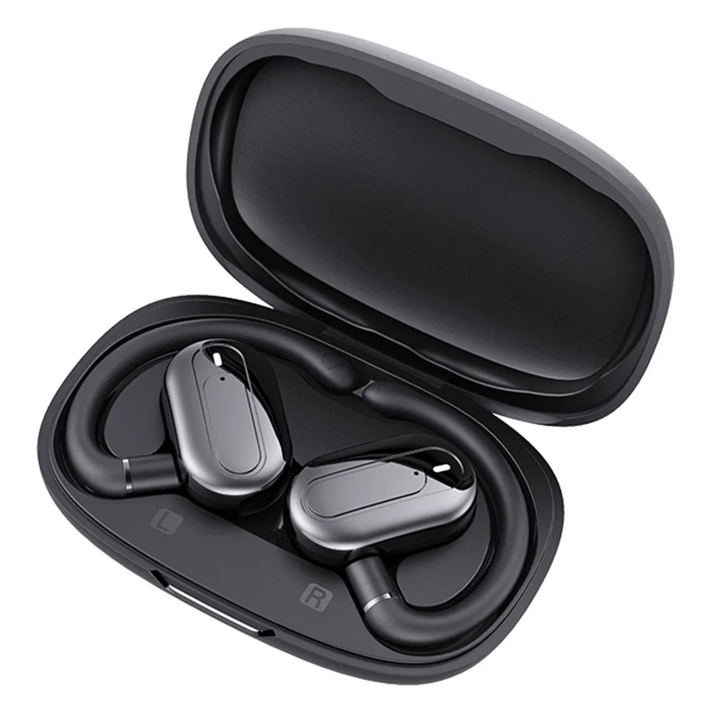 T29 Over-Ear Bluetooth-Compatible Earphones with Noise Reduction Real-Time Transcription AI Multilingual Translation Earbuds - Black - 1
