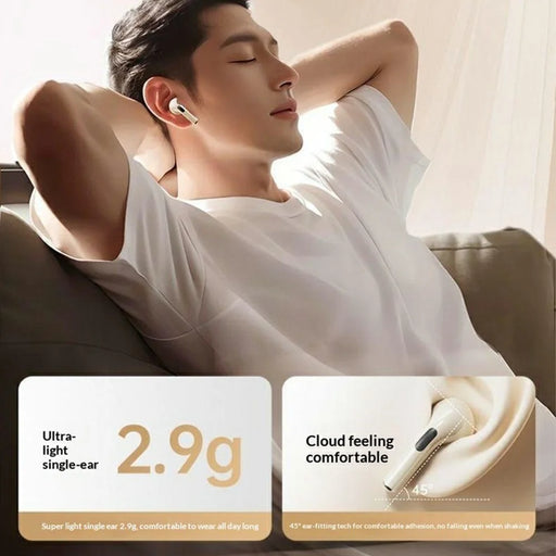 AIGO TJ07 Semi-In-Ear True Wireless Bluetooth-Compatible Earphones Smart Touch Earbuds with Charging Case - Beige - 2