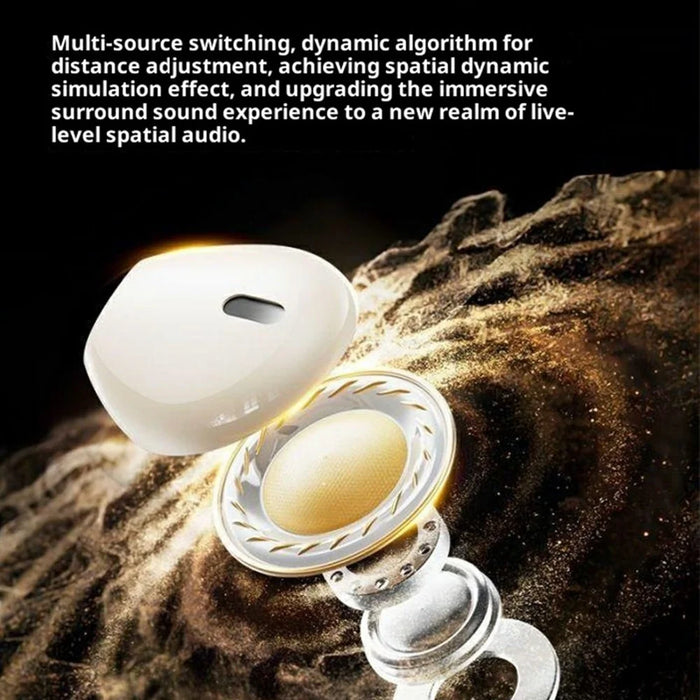 AIGO TJ07 Semi-In-Ear True Wireless Bluetooth-Compatible Earphones Smart Touch Earbuds with Charging Case - Beige - 4